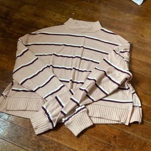 Turtle neck sweater striped